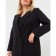 Jacket female double-breasted mist plus-size, size 56, black color