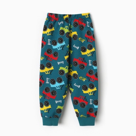 Pajamas for a boy, emerald color, height 104 cm-10