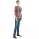 Male T -shirt "Chegovara", size 44, color brown melange