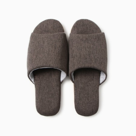 Women's slippers with an open nose eco size 40-41, brown-1