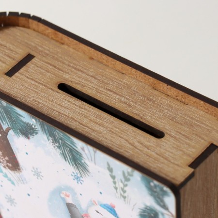 New Year's piggy bank "Fairy-tale winter" 14x12x5 cm-3