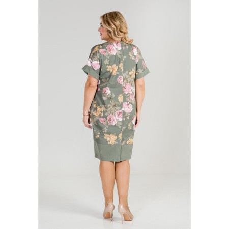 Women's dress, size 52, green color-5
