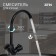 Kitchen mixer Zein Z3665, two-wound, pour height 22 cm, ABS plastic, black