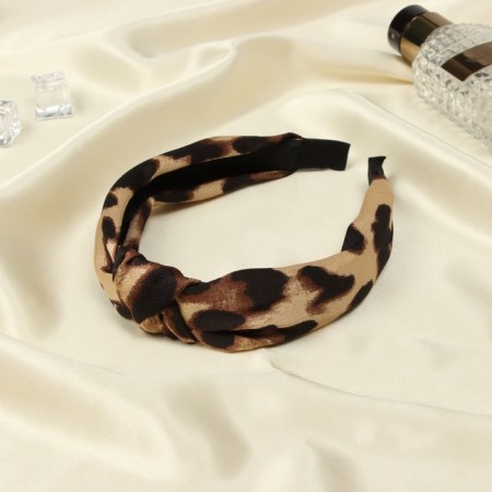 Hair cap "Coquet" 3 cm, dark leo