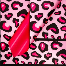 Matte, bilateral film, Leopard, fuchsia, 0.57 x 0.57 m