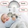 Suspension - rattle "Owl", squeak, rustling, on a crib, stroller, crumb I