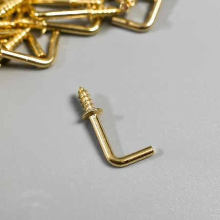 Metal hook (set 40 pcs) gold 2.5x0.5 cm-1