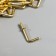 Metal hook (set 40 pcs) gold 2.5x0.5 cm