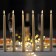 LED candle wax "classics", 2x27 cm, AAAX2 (not in the set), set 6 pcs, t/white