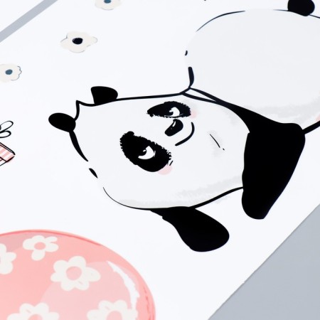 Sticker plastic interior color "cute pandas" set 2 sheets 30x90 cm-2