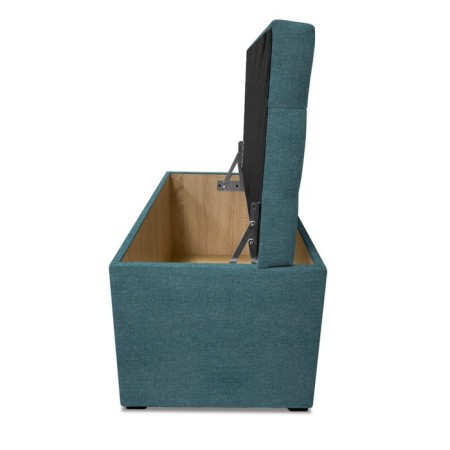 Puff with a lid and weighting, 800 × 400 × 420 mm, Savana plus matting, Mint color-6
