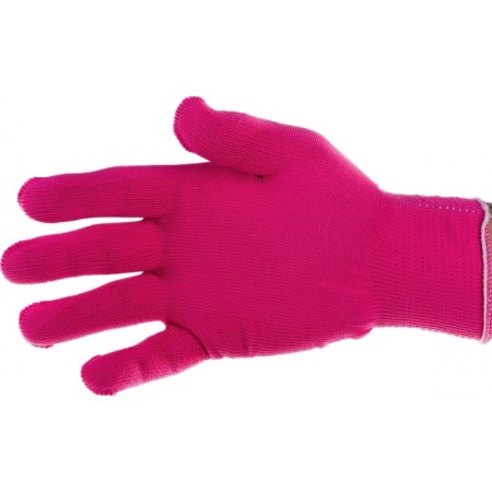 Nylon gloves, knitting class 13, size 9, fuchsia-3