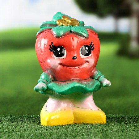 Garden figure "Girl - Strawberry" Red, 21cm