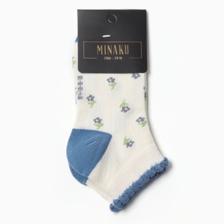 Children's socks "Flowers" Minaku, central white (1-4 years)-2