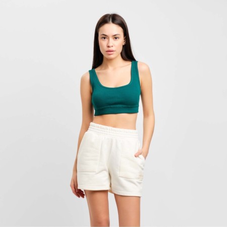 Top female shortened Mist Old School size 42, green color