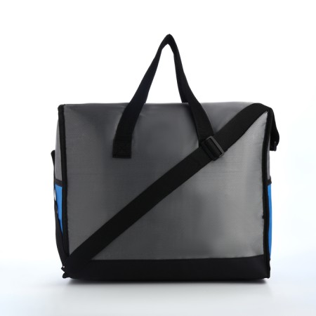 Bag-Termo two-flowers 36l, 42*25*35, mentally, 3 n/pocket, reg belt, gray/blue-1