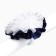 Outlet. Bant for hair on an elastic band, white with blue, 11 cm, kitty Marie