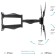Bracket for LED/LCD TVs ARM Media Cobra-45 New Black