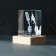 Souvenir glass backlight "Rectangle. Glass and wine" Tree, USB 7x7x10