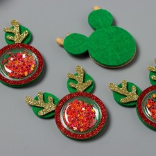 Decor for the creativity of felt, plastic shine 