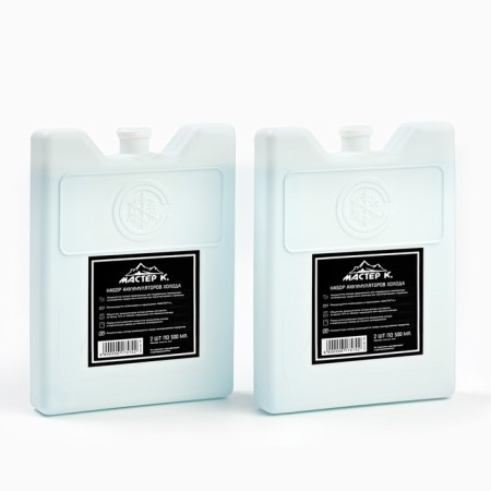 A set of cold batteries is a gel refrigerator for a thermal mosque "Master K.", 2 pcs 500 ml-1