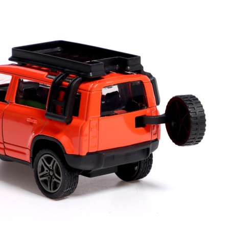 Metal car "Citicar", inertial, 1:32, doors, sound and light effects open, orange color-4