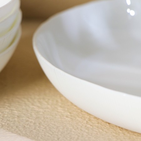 A set of dining plates luminarc diwali precious, d = 25 cm, glass ceramics, 6 pcs, white color-3