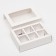 Box under 6 sweets with a window, white, 13.7 x 9.85 x 3.85 cm