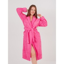 Women's bathrobe, with a shack, size 52-54, pink color