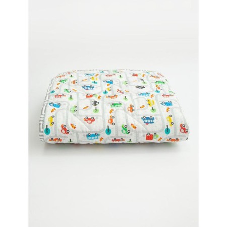 Baby rug is sods, size 115x115 cm, print road, color gray