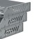 A set of horizontal boots for paper with wide loading "City", 3 pieces, on metal rods, gray