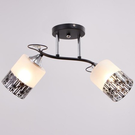 Chandelier gallop 890521 2x60W E27 black/matte white with black pattern