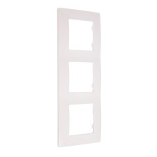 Frame Legrand Etika 672503, three -seater, white