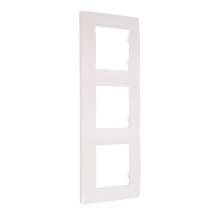 Frame Legrand Etika 672503, three -seater, white