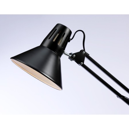 A table lamp with an E27 interchangeable lamp on the Ambrella Light, Desk, De7722, E27, Black Color-4