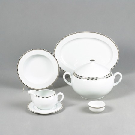 Dining Service 6/25 OPAL, Decor "Platinum plates", 25 items-1
