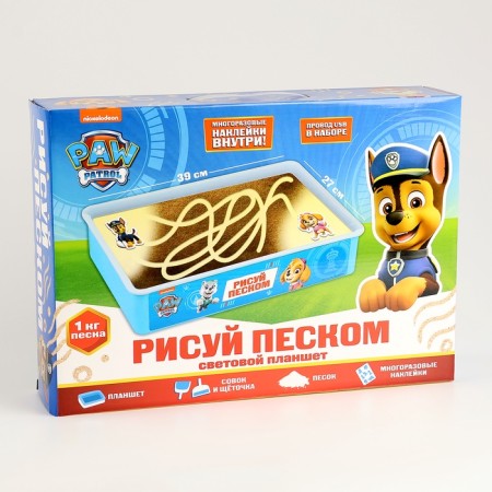 A tablet for drawing with sand "Puppy Patrol", 27 x 39 cm, sand 1 kg, stickers, set for creativity-10