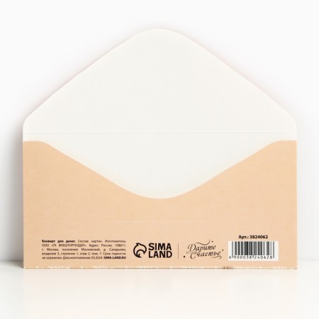 Money envelope "Happy New Year!" Gift for you, 16.5 x 8 cm, New Year-3