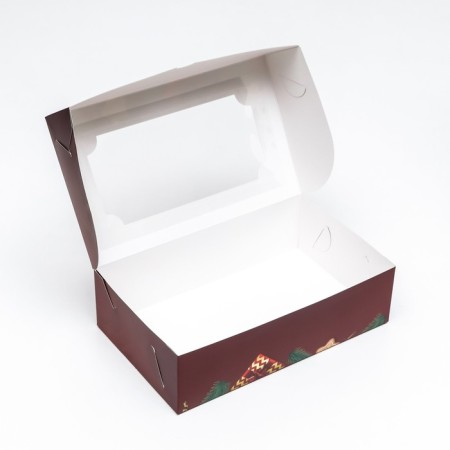 Folding box with the window "Happy New Year!", 25 x 15 x 7 cm-7