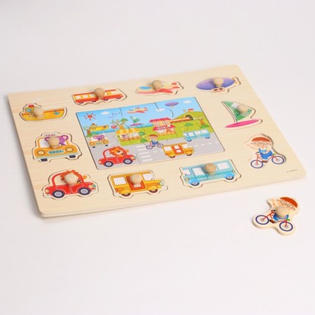 Puzzle with the liners "Road movement", 16 elements