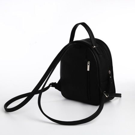 Women's backpack city, Textura, black color-3