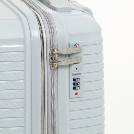 Small suitcase 20 "On a zipper, code lock, 4 wheels, color gray color-3