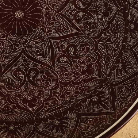 Largan Rishtan ceramics "Patterns", 42 cm, brown-2