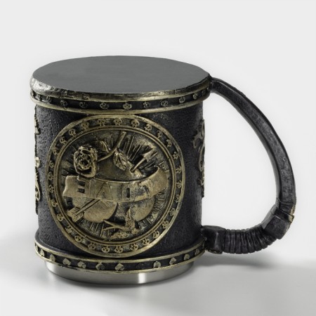 Stainless steel mug "Hate", 400 ml, silver color-2