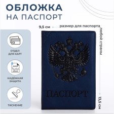 Cover for passport, blue color