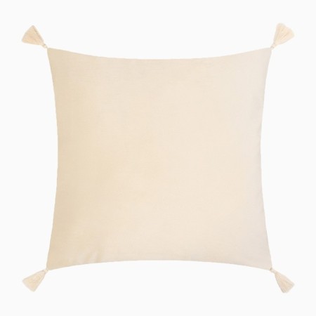 A set of decorative pillowcases Ethel with tassels, milk color, 45x45 cm - 2 pcs, polyester, velor-3