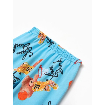 Pajama for the boy "Bear", blue color, height 98-3