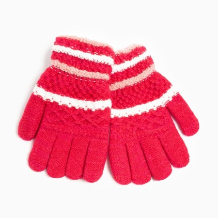Baby gloves, pink color, size 15 (7-8 years)