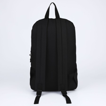 School textile school 46x30x10 cm, vertical pocket, black color-3