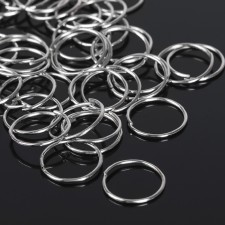 Connective ring 0.9 × 14 mm (set 50 g, ± 235 pcs.) SM-1002, silver color